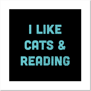 Cats & Reading Posters and Art